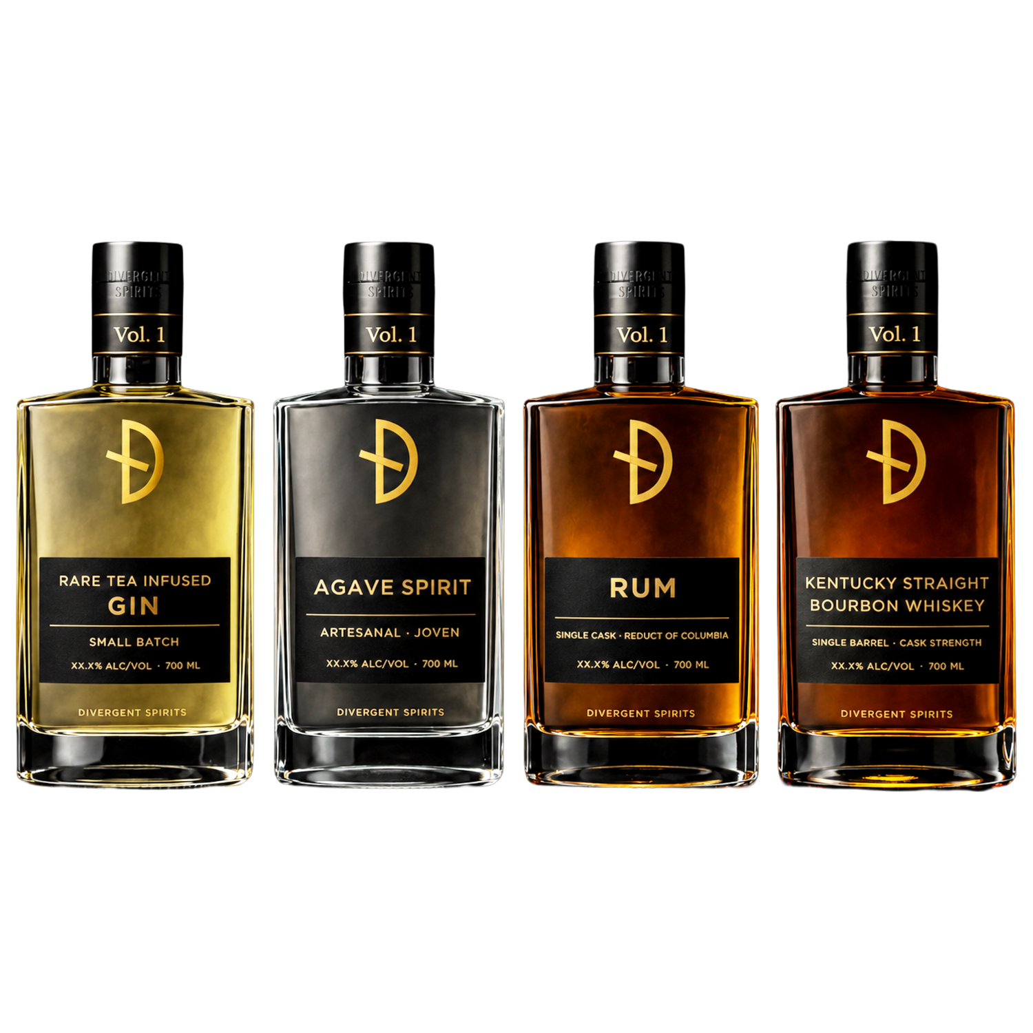 Bourbon, Tequila, Rum & Gin | Divergent Spirits