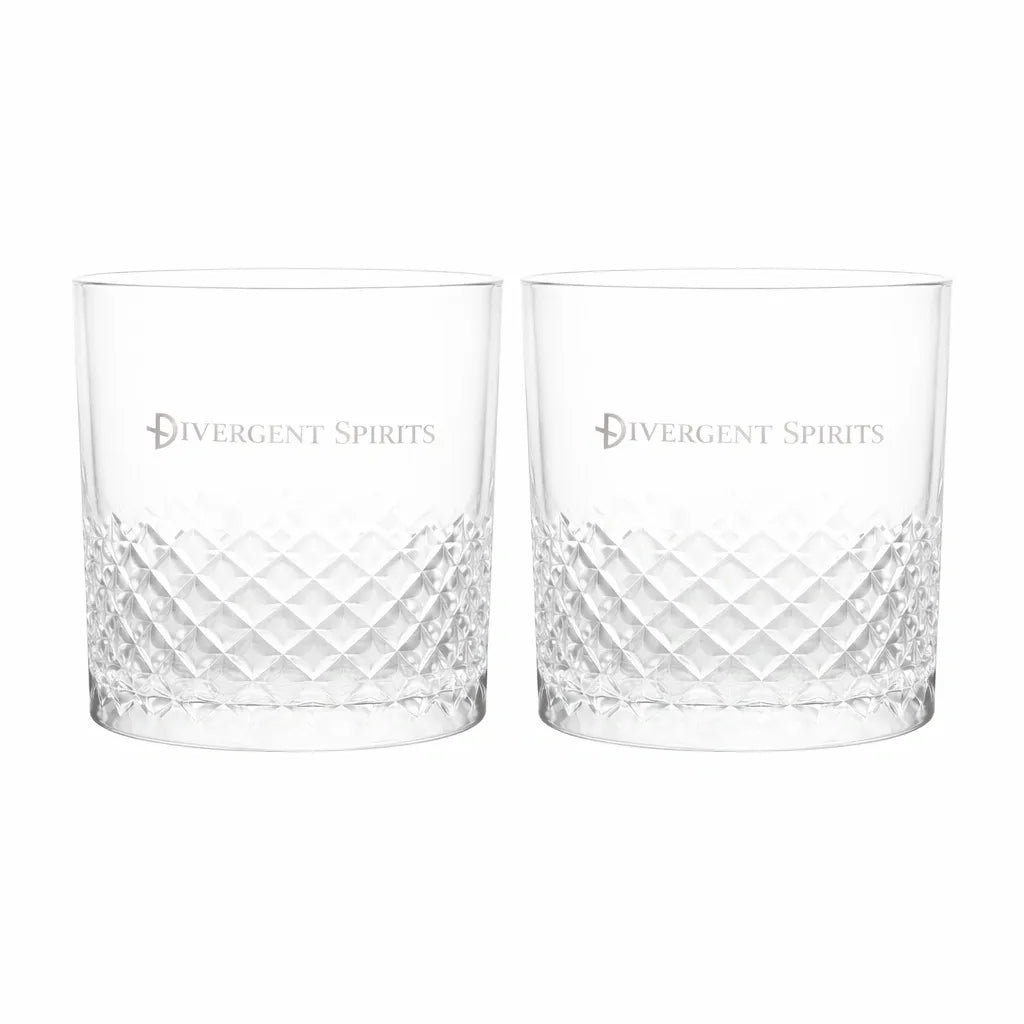 Divergent Rocks Glass Set of 2