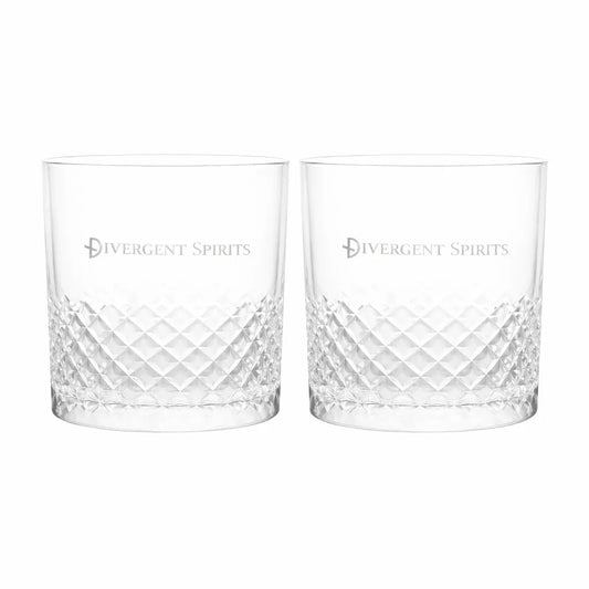 Divergent Rocks Glass Set of 2